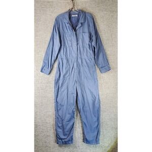 Outerknown Jumpsuit Womens L Blue Organic Cotton Linen Utility Coverall Workwear